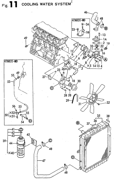 COOLING WATER SYSTEM (4TN82TE-MD)