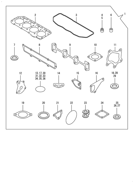 GASKET SET (4TNV84T-BMDP) GASKET SET (4TNV84T-BMDP)