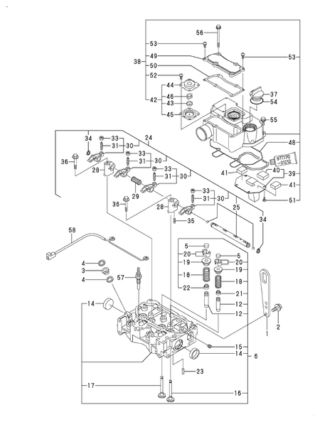 CYLINDER HEAD & BONNET (2TNV70-ASA)