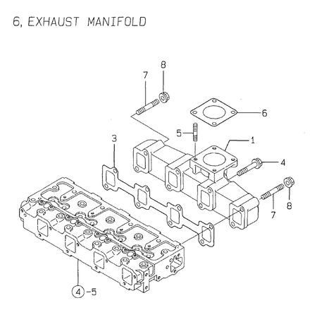 EXHAUST MANIFOLD (4TNE94-G1A)