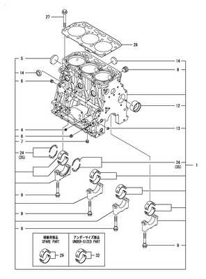 CYLINDER BLOCK (3TNV88-BNRG3H)