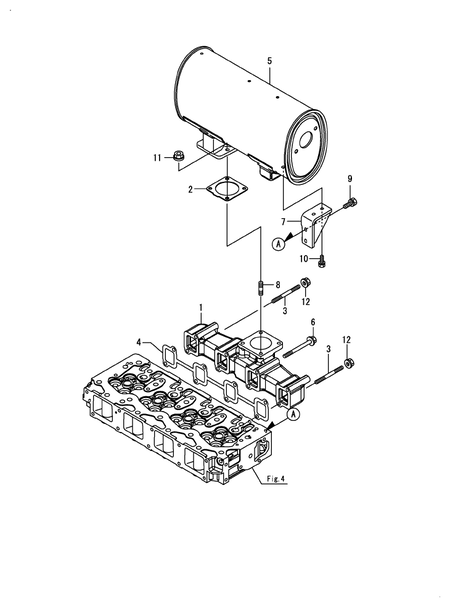 EXHAUST MANIFOLD & SILENCER (4TNV94L-PITL)
