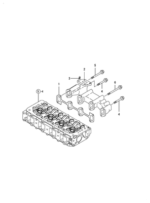 EXHAUST MANIFOLD (4TNV84T-DSA2) EXHAUST MANIFOLD (4TNV84T-DSA2)