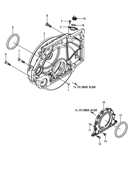 FLYWHEEL HOUSING & OIL SEAL CASE (4TN107FTT-6SMU2)