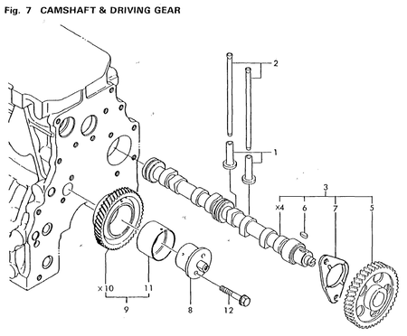 CAMSHAFT & DRIVING GEAR (4TNA78E-RDWF)