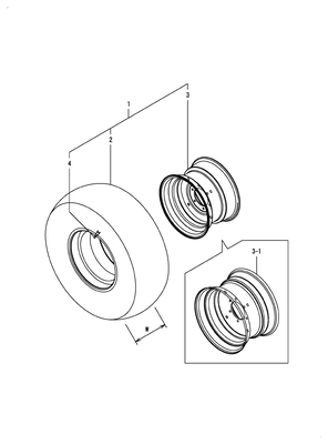 (56A)REAR WHEEL TIRE(R3) (SA324) (56A)REAR WHEEL TIRE(R3) (SA324)