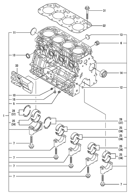 CYLINDER BLOCK (4TNV88-PNS)