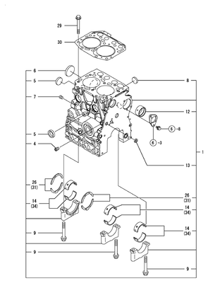 CYLINDER BLOCK (2TNV70-HGE) CYLINDER BLOCK (2TNV70-HGE)