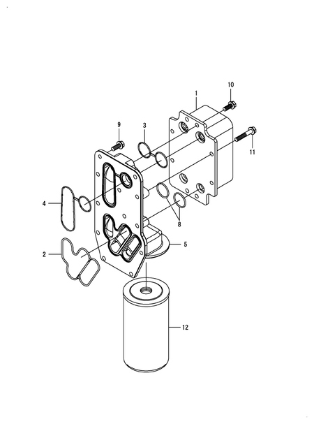 LUB. OIL COOLER & LUB. OIL FILTER (4TN107FHT-6SMU1)