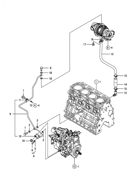 LUB.OIL LINE (4TNV84T-DFM)