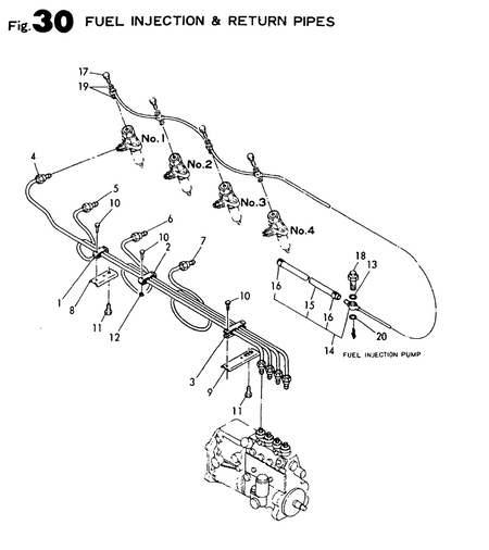 FUEL INJECTION & RETURN PIPES (4T95LTE-SH)