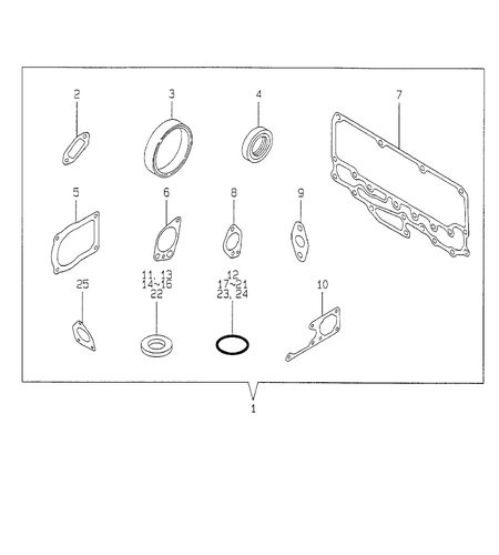 GASKET SET A (CYLINDER BLOCK) (4TN100TL-MCC)