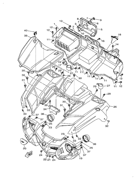 FRONT FENDER (YU700G-RD(2021US)) FRONT FENDER (YU700G-RD(2021US))