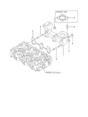 EXHAUST MANIFOLD (3TNV70-ASA3) EXHAUST MANIFOLD (3TNV70-ASA3)