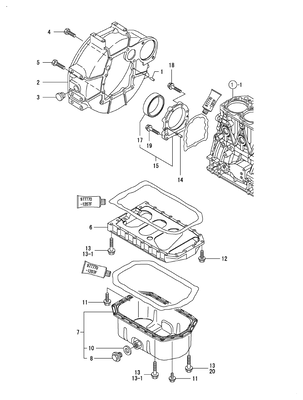 FLYWHEEL HOUSING & OIL SUMP (3TNV84T-BKSA2) FLYWHEEL HOUSING & OIL SUMP (3TNV84T-BKSA2)