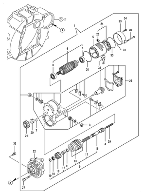 STARTER MOTOR (3TNV88-BGGE)