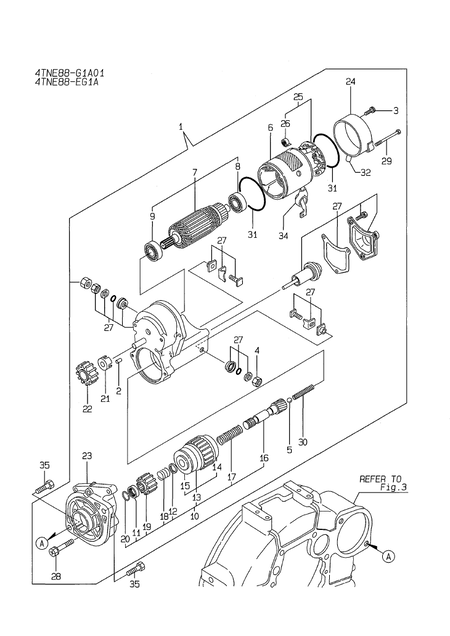 STARTING MOTOR (4TNE88-EG1A)