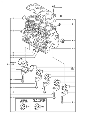 CYLINDER BLOCK (4TNV88-BDSA) CYLINDER BLOCK (4TNV88-BDSA)