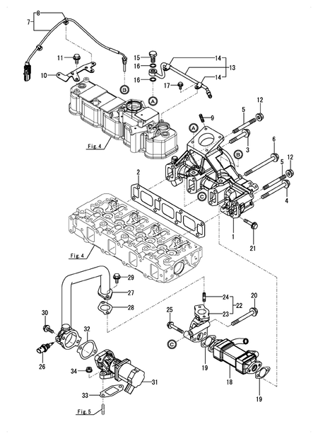 EXHAUST MANIFOLD (4TNV88C-KITL)