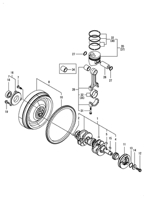 CRANKSHAFT & PISTON (3TNV74F-NDYA) CRANKSHAFT & PISTON (3TNV74F-NDYA)
