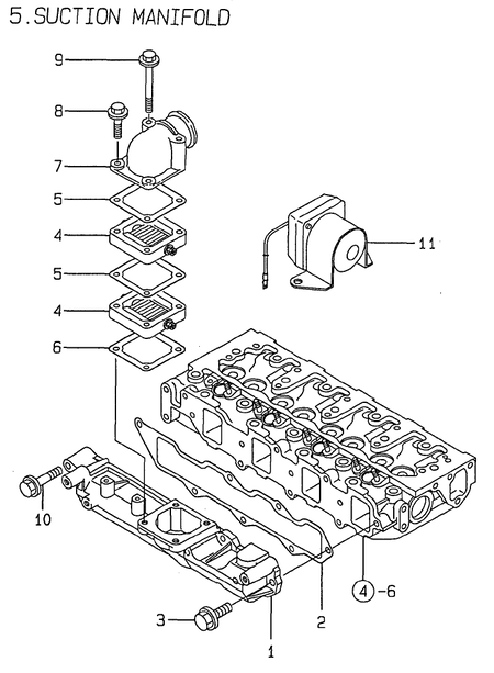 SUCTION MANIFOLD (4TNE88-MS)