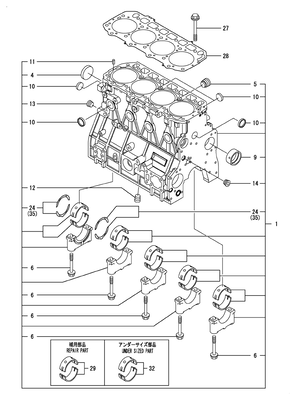 CYLINDER BLOCK (4TNV98-ZGGE) CYLINDER BLOCK (4TNV98-ZGGE)