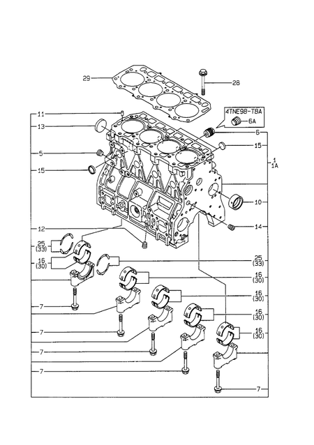 CYLINDER BLOCK (4TNE98-TBZ) CYLINDER BLOCK (4TNE98-TBZ)