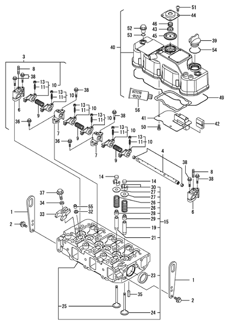 CYLINDER HEAD & BONNET (3TNV88-NNS)