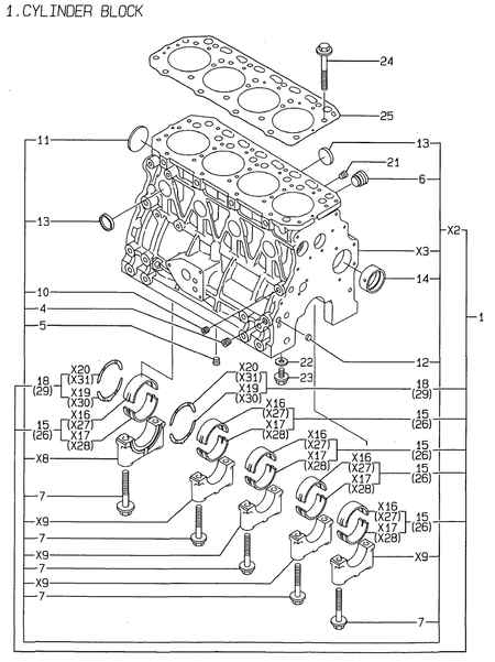 CYLINDER BLOCK (4TNE84-AF)