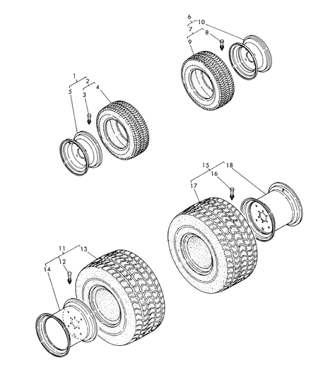 TURF-TIRES (FRONT - REAR) (YM187D)