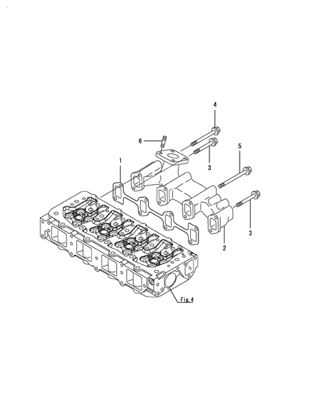 EXHAUST MANIFOLD & SILENCER (4TNV84T-BGGQ) EXHAUST MANIFOLD & SILENCER (4TNV84T-BGGQ)