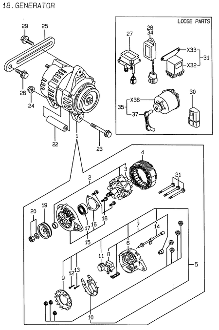 GENERATOR (4TNE94-WI) GENERATOR (4TNE94-WI)
