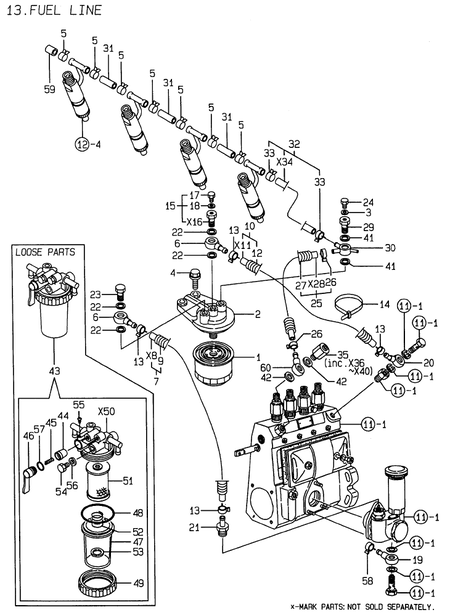 FUEL LINE (4TNE94-DBW)