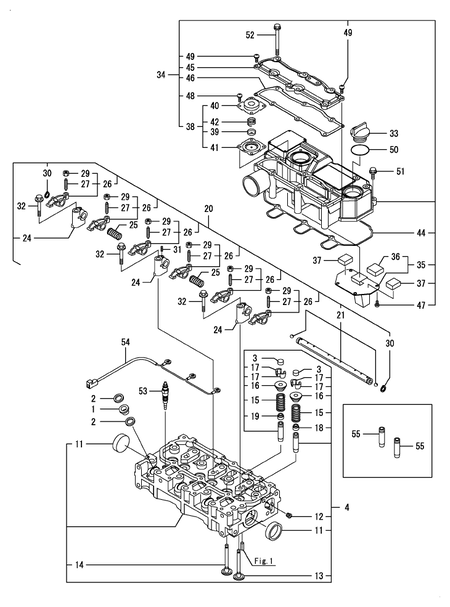 CYLINDER HEAD & BONNET (3TNM72-GGE)