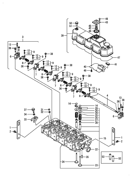 CYLINDER HEAD & BONNET (4TNV88-XKITL)