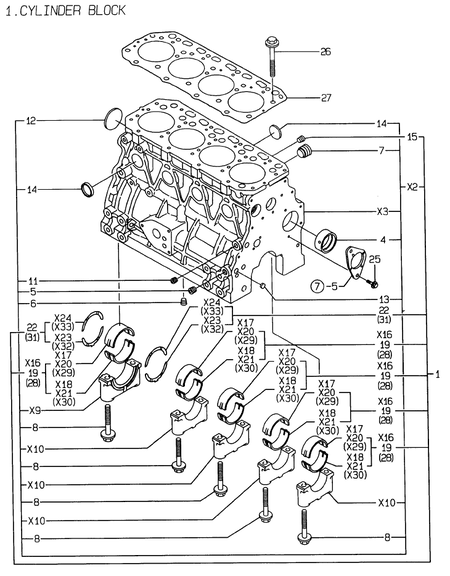 CYLINDER BLOCK (4TNE88-EHP) CYLINDER BLOCK (4TNE88-EHP)