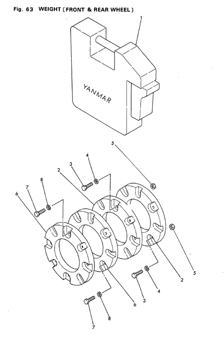 WEIGHT(FRONT & REAR WHEEL (YM500D)