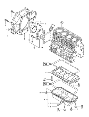 FLYWHEEL HOUSING & OIL SUMP (4TNV84T-ZDSA2D) FLYWHEEL HOUSING & OIL SUMP (4TNV84T-ZDSA2D)