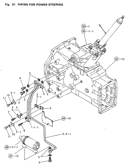 PIPING FOR POWER STEERING (YM500D) PIPING FOR POWER STEERING (YM500D)