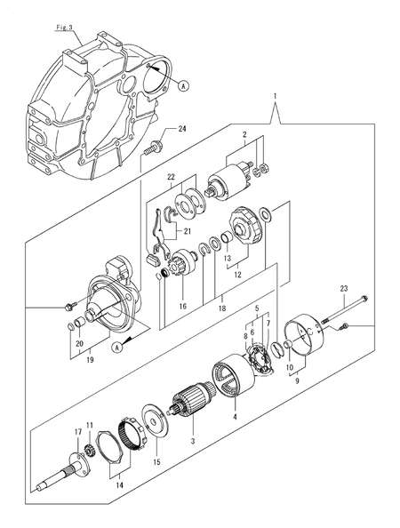 STARTER MOTOR (3TNV88F-ESSY) STARTER MOTOR (3TNV88F-ESSY)