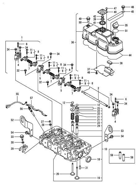 CYLINDER HEAD & BONNET (3TNV88F-EPMBA) CYLINDER HEAD & BONNET (3TNV88F-EPMBA)