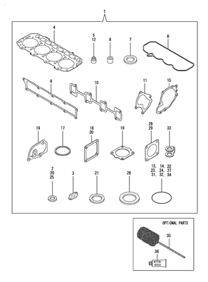GASKET SET (4TNV98T-NSA) GASKET SET (4TNV98T-NSA)