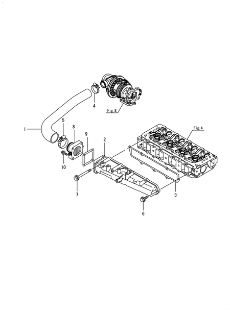 SUCTION MANIFOLD (4TNV84T-BMDP) SUCTION MANIFOLD (4TNV84T-BMDP)