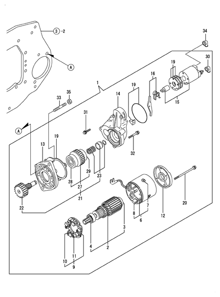 STARTING MOTOR (4TNV84T-GKM)