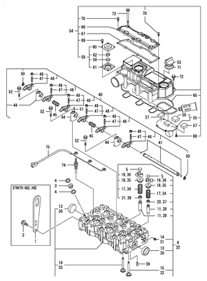 CYLINDER HEAD & BONNET (3TNV70-GGE) CYLINDER HEAD & BONNET (3TNV70-GGE)