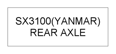 REAR AXLE (SX3100(YANMAR)) REAR AXLE (SX3100(YANMAR))