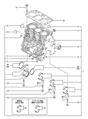 CYLINDER BLOCK (3TNV84T-BGGE) CYLINDER BLOCK (3TNV84T-BGGE)