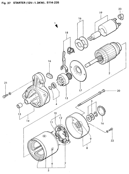 STARTER (12V-1.3KW) (2T75U-N)