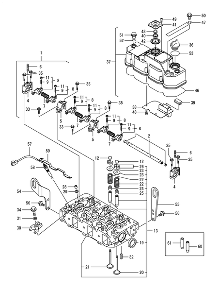CYLINDER HEAD & BONNET (3TNV88F-ESHYB) CYLINDER HEAD & BONNET (3TNV88F-ESHYB)