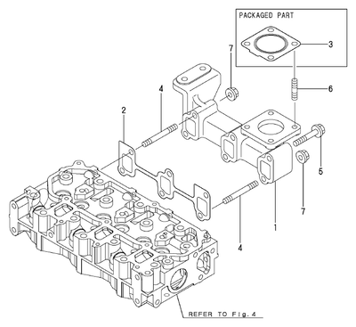 EXHAUST MANIFOLD (3TNV76-CSA) EXHAUST MANIFOLD (3TNV76-CSA)